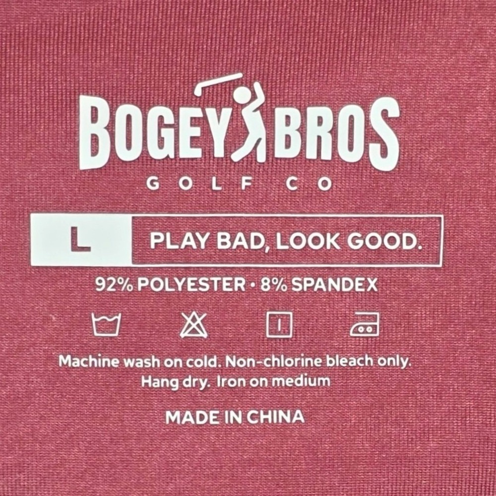 Bogey Bros Dam Beavers Polo Shirt Mens Large Pink All Over Print UPF 50 - Picture 5 of 5